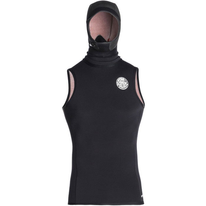 2024 Rip Curl Mens Flashbomb E6 0.5mm Hooded Vest WVEYBF - Black